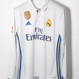 Real Madrid 2016-17 Ronaldo Long Sleeve Home Kit (M)