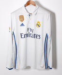 Real Madrid 2016-17 Ronaldo Long Sleeve Home Kit (M)