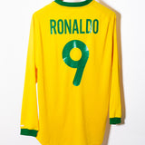 Brazil 2000 Ronaldo Long Sleeve Home Kit (XL)