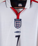 England 2003-04 Beckham Long Sleeve Home Kit (2XL)