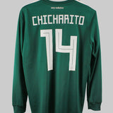 Mexico 2018-19 Chicharito Long Sleeve Home Kit (L)