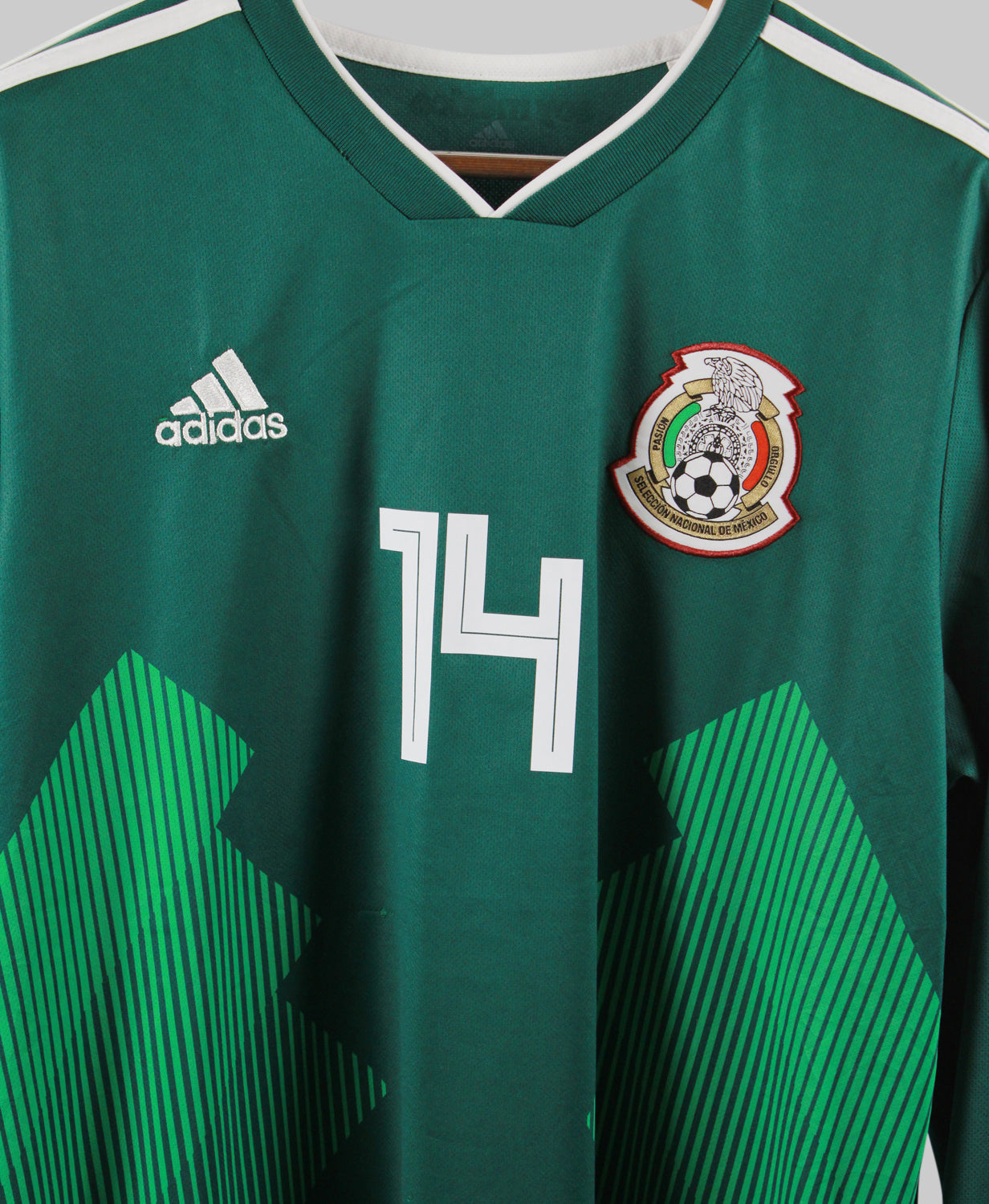 Mexico 2018-19 Chicharito Long Sleeve Home Kit (L)