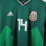 Mexico 2018-19 Chicharito Long Sleeve Home Kit (L)