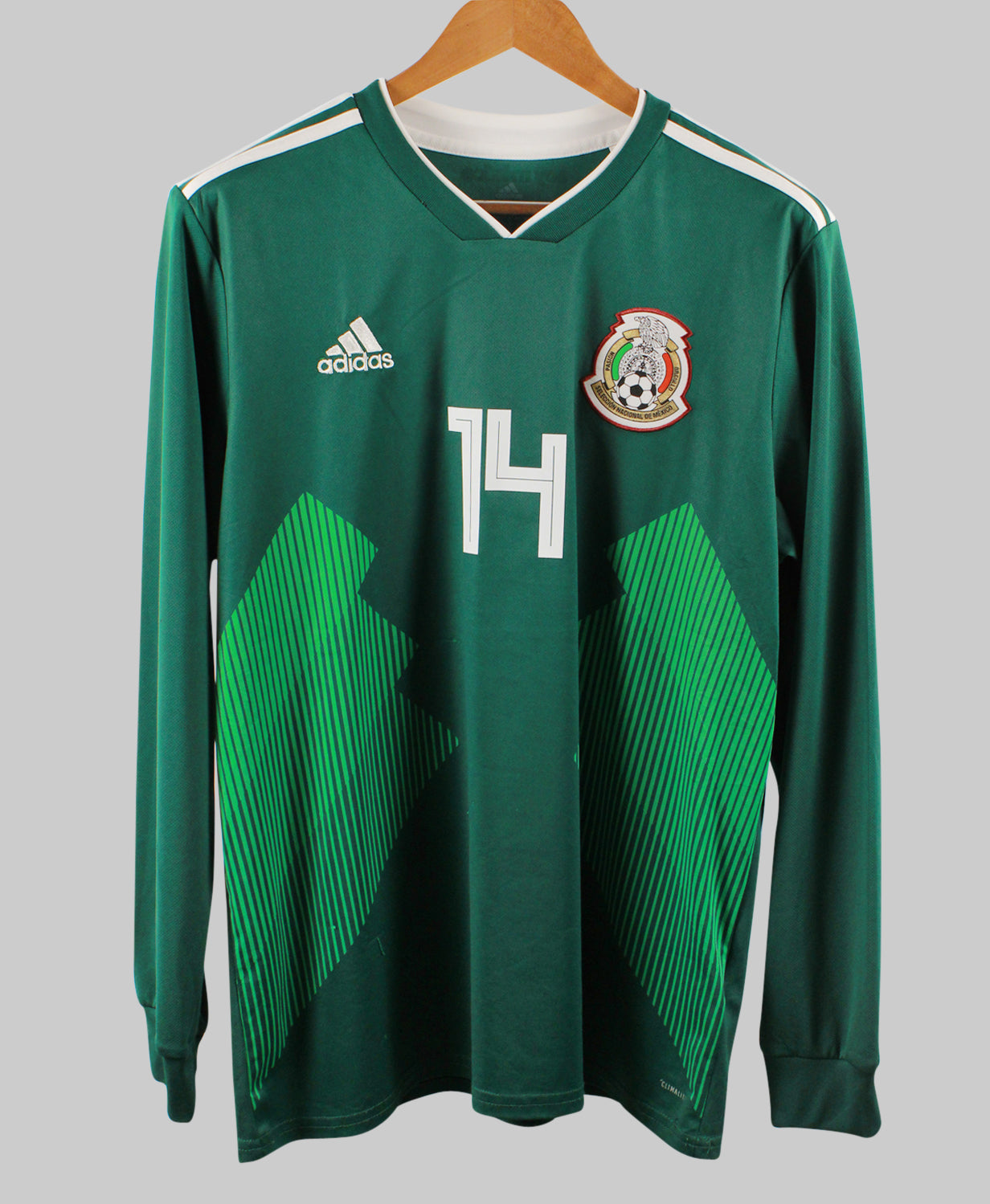Mexico 2018-19 Chicharito Long Sleeve Home Kit (L)
