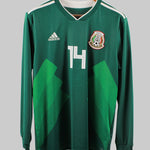 Mexico 2018-19 Chicharito Long Sleeve Home Kit (L)