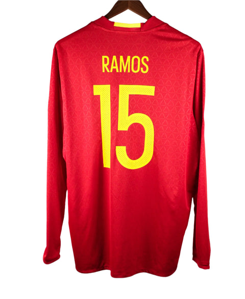 Spain 2016 Ramos Home Kit Long Sleeve (XL)