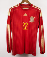 Spain 2014 Isco Long Sleeve Player Issue Home Kit (M)