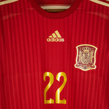 Spain 2014 Isco Long Sleeve Player Issue Home Kit (M)