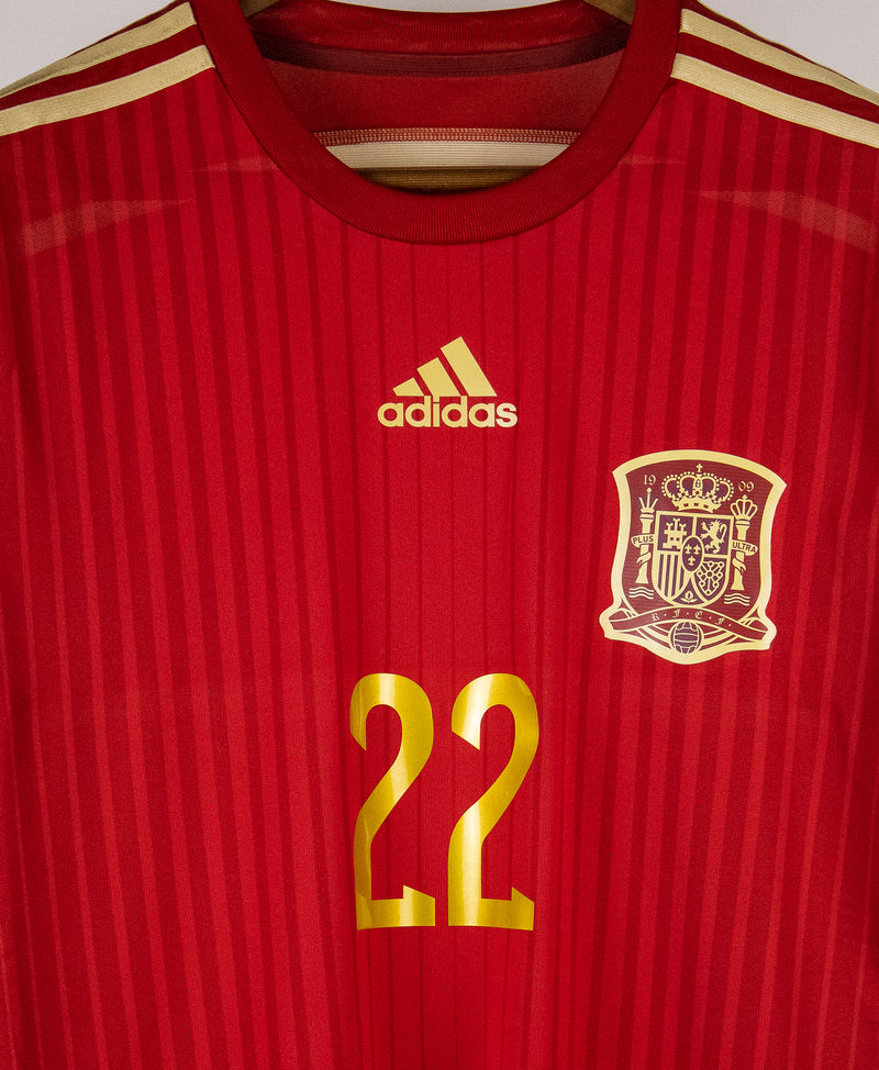 Spain 2014 Isco Long Sleeve Player Issue Home Kit (M)