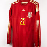 Spain 2014 Isco Long Sleeve Player Issue Home Kit (M)