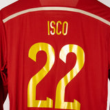 Spain 2014 Isco Long Sleeve Player Issue Home Kit (M)