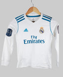 Real Madrid 2017-18 Ronaldo Long Sleeve Youth Home Kit (YS)
