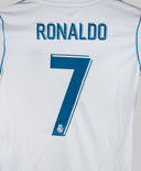 Real Madrid 2017-18 Ronaldo Long Sleeve Youth Home Kit (YS)