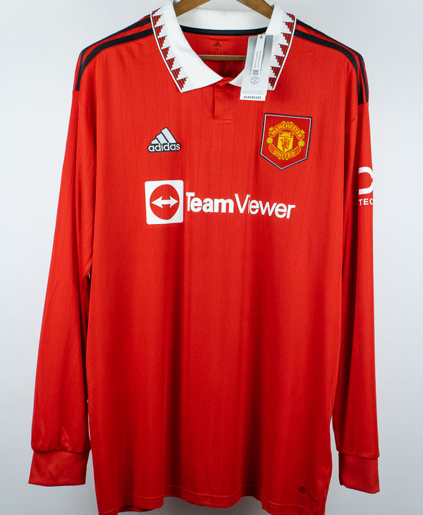 Manchester United 2022-23 B. Fernandes Long Sleeve Home Kit W/ Tags (XL)