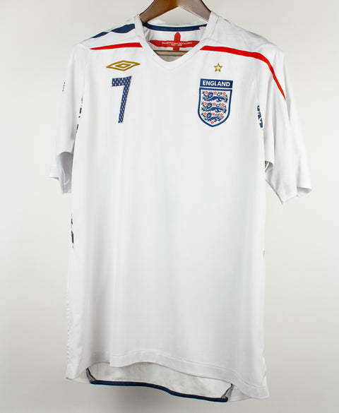 England 2008 Beckham Home Kit (L)