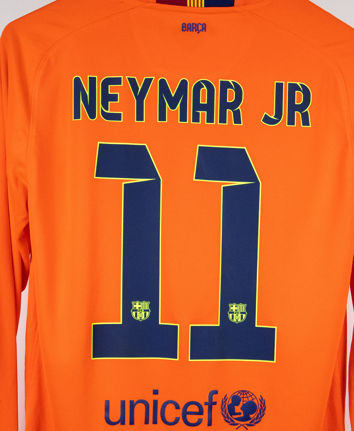 Barcelona 2014-15 Neymar Jr Long Sleeve Away Kit (M)