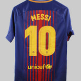Barcelona 2017-18 Messi Home Kit (M)