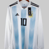 Argentina 2018-19 Messi Long Sleeve Home Kit w/Tags (M)