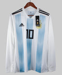 Argentina 2018-19 Messi Long Sleeve Home Kit w/Tags (M)