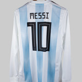 Argentina 2018-19 Messi Long Sleeve Home Kit w/Tags (M)