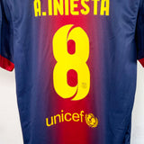 Barcelona 2012-13 Iniesta Home Kit (M)