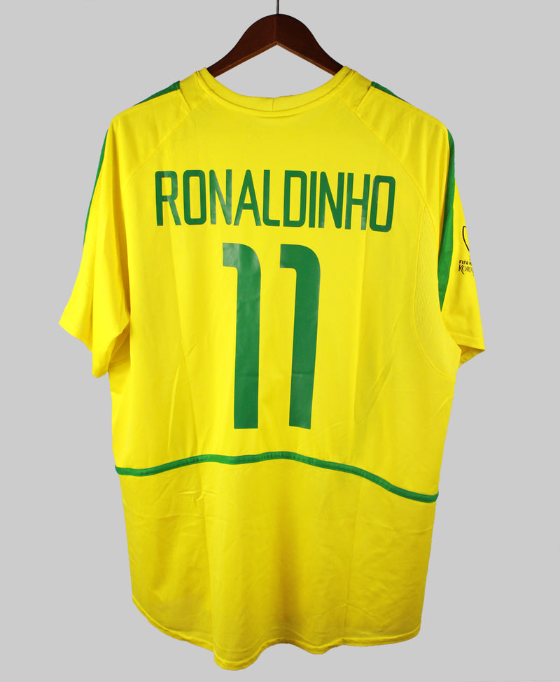 Brazil 2002-03 Ronaldinho Home Kit (XL)
