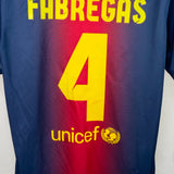 Barcelona 2012-13 Fabregas Fan Home Kit (L)