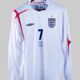 England 2006-07 Beckham Long Sleeve Home Kit (L)