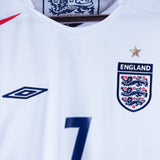 England 2006-07 Beckham Long Sleeve Home Kit (L)