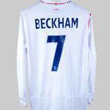England 2006-07 Beckham Long Sleeve Home Kit (L)