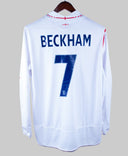 England 2006-07 Beckham Long Sleeve Home Kit (L)