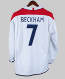 England 2004-05 Beckham Long Sleeve Home Kit (L)