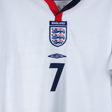 England 2004-05 Beckham Long Sleeve Home Kit (L)