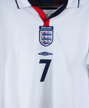 England 2004-05 Beckham Long Sleeve Home Kit (L)