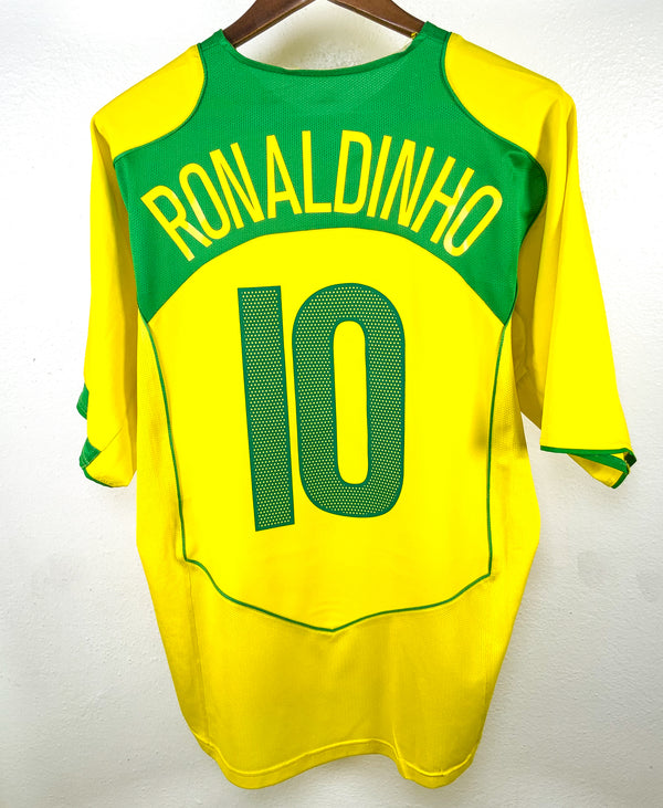 Brazil 2004 Ronaldinho Home Kit (XL)
