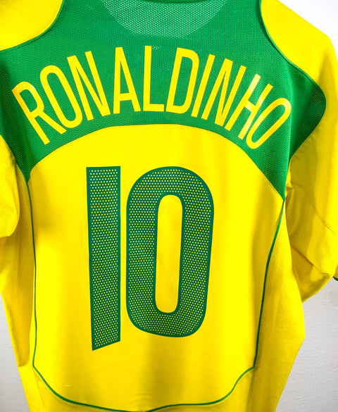 Brazil 2004 Ronaldinho Home Kit (XL)