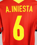 Spain 2013-14 Iniesta Home Kit (S)