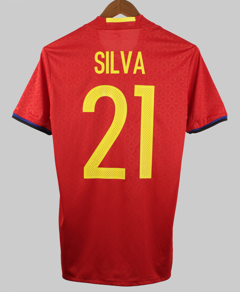 Spain 2016 David Silva Home Kit (S)