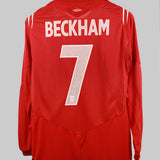 England 2004 Beckham Long Sleeve Away Kit (S)