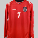 England 2004 Beckham Long Sleeve Away Kit (S)