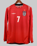 England 2004 Beckham Long Sleeve Away Kit (S)