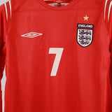 England 2004 Beckham Long Sleeve Away Kit (S)
