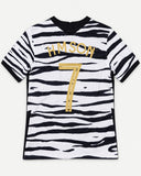 Back of South Korea 2020-21 away kit with Son Heung-min name and number, vintage football shirt, size M, flat lay