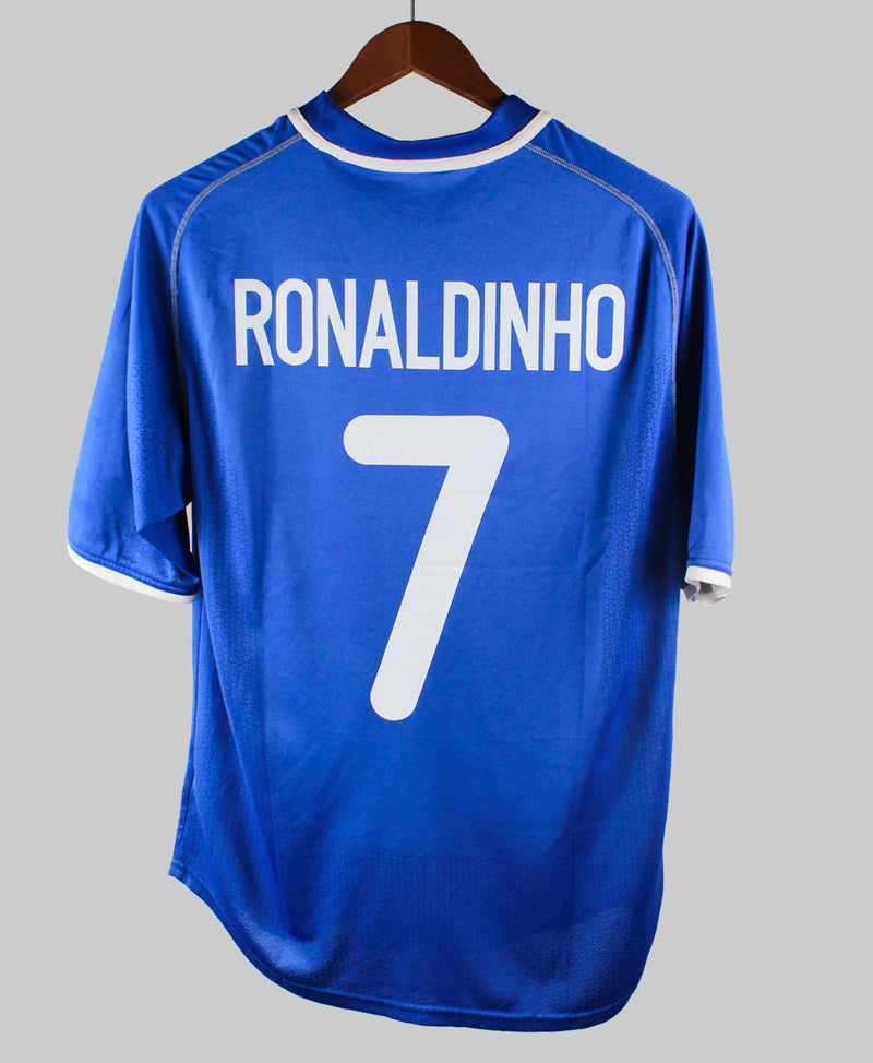 Brazil 2000-01 Ronaldinho Away Kit (L)