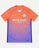 Front of Manchester City 2016-17 third kit, Nike shirt, Sergio "Kun" Aguero vintage football shirt, size M, flat lay