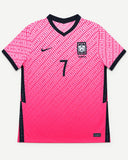 Front of South Korea 2020-21 home kit, red Nike shirt, Son Heung-min vintage football shirt, size XL, flat lay