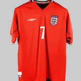 England 2002 Beckham Reversible Away Kit (L)