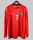 England 2004-05 Beckham Long Sleeve Away Kit (2XL)