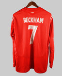 England 2004-05 Beckham Long Sleeve Away Kit (2XL)