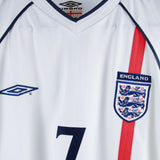 England 2001-02 Beckham Home Kit (M)